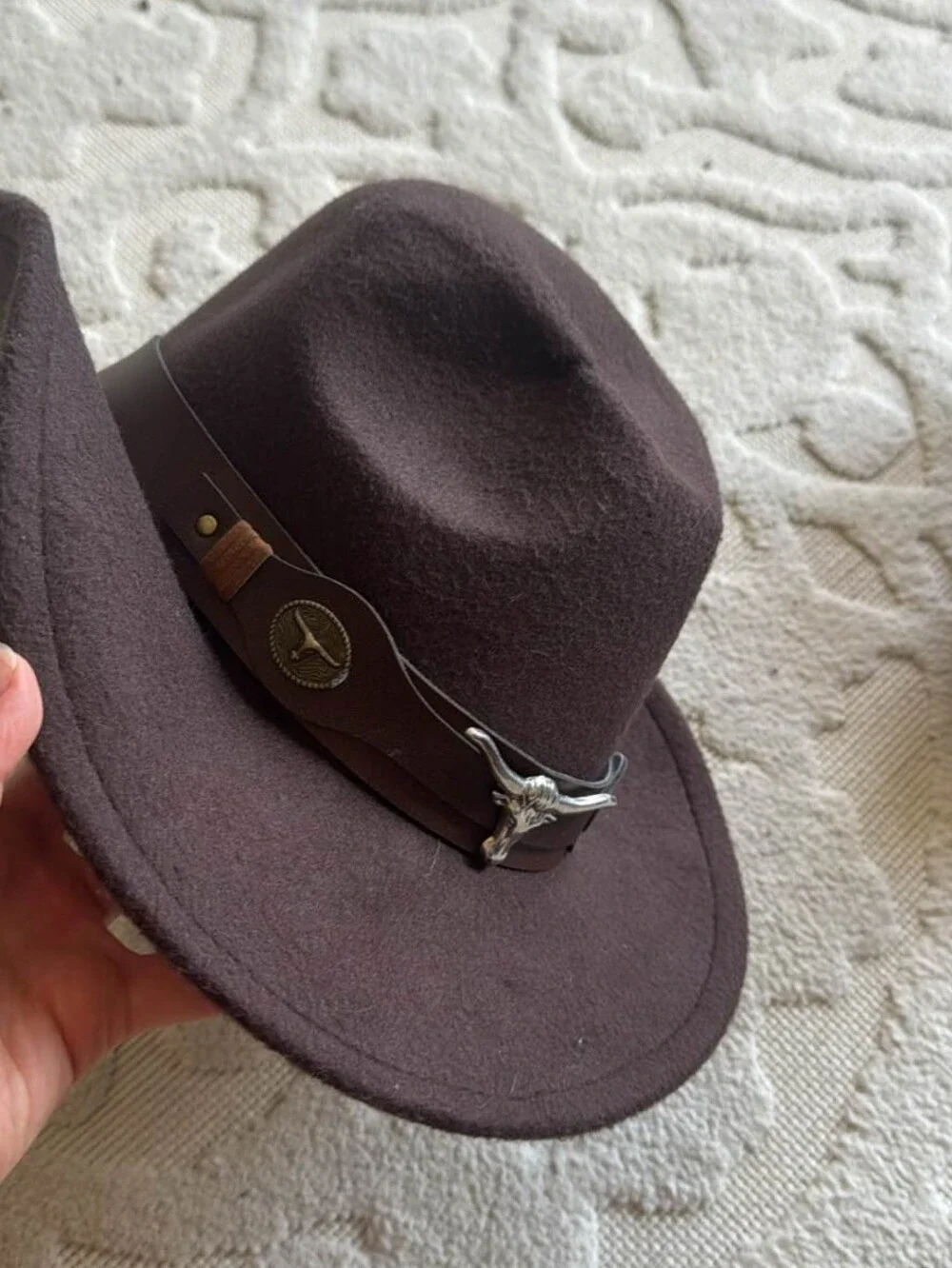 Women's Burgundy And Brown Cowboy Hats